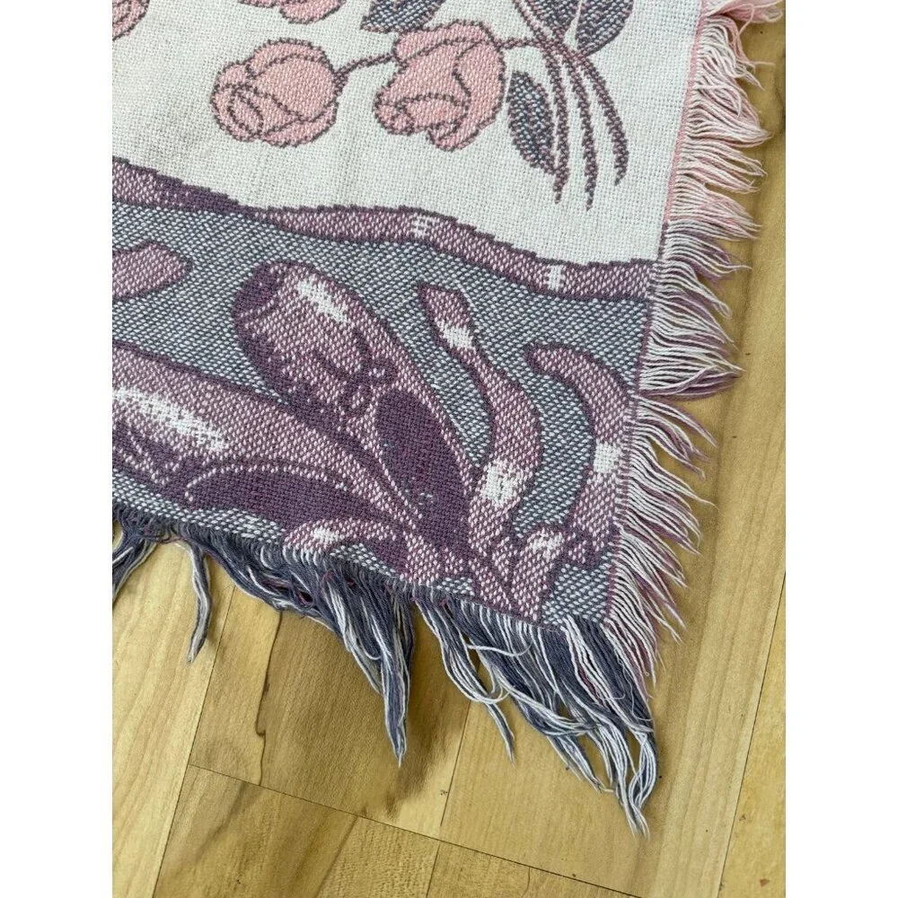 Ballerina Tapestry Throw with Quote & Fringe
